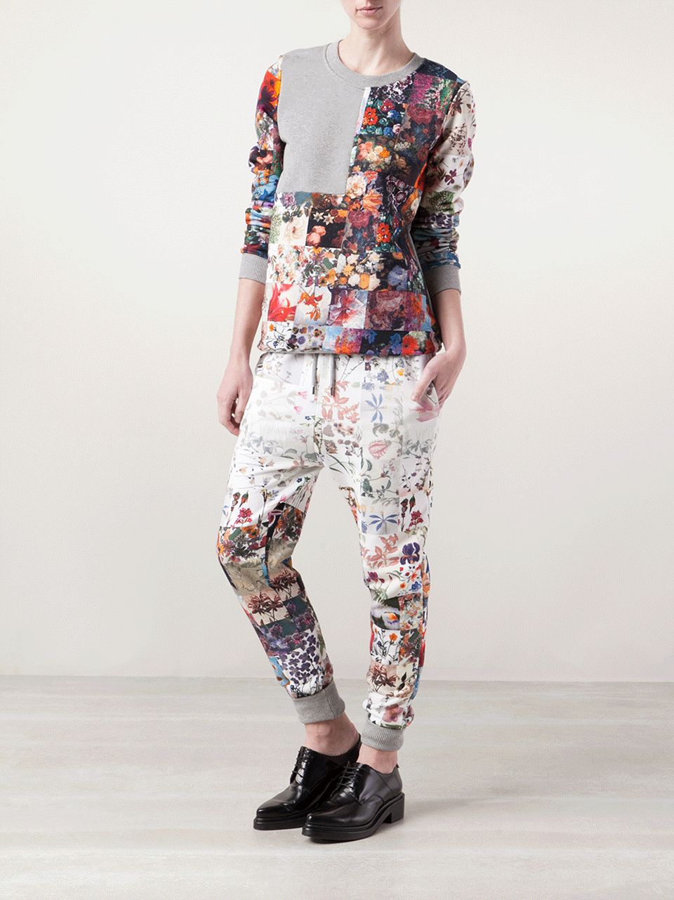 MARKUS LUPFER-Floral Patchwork Joggers-