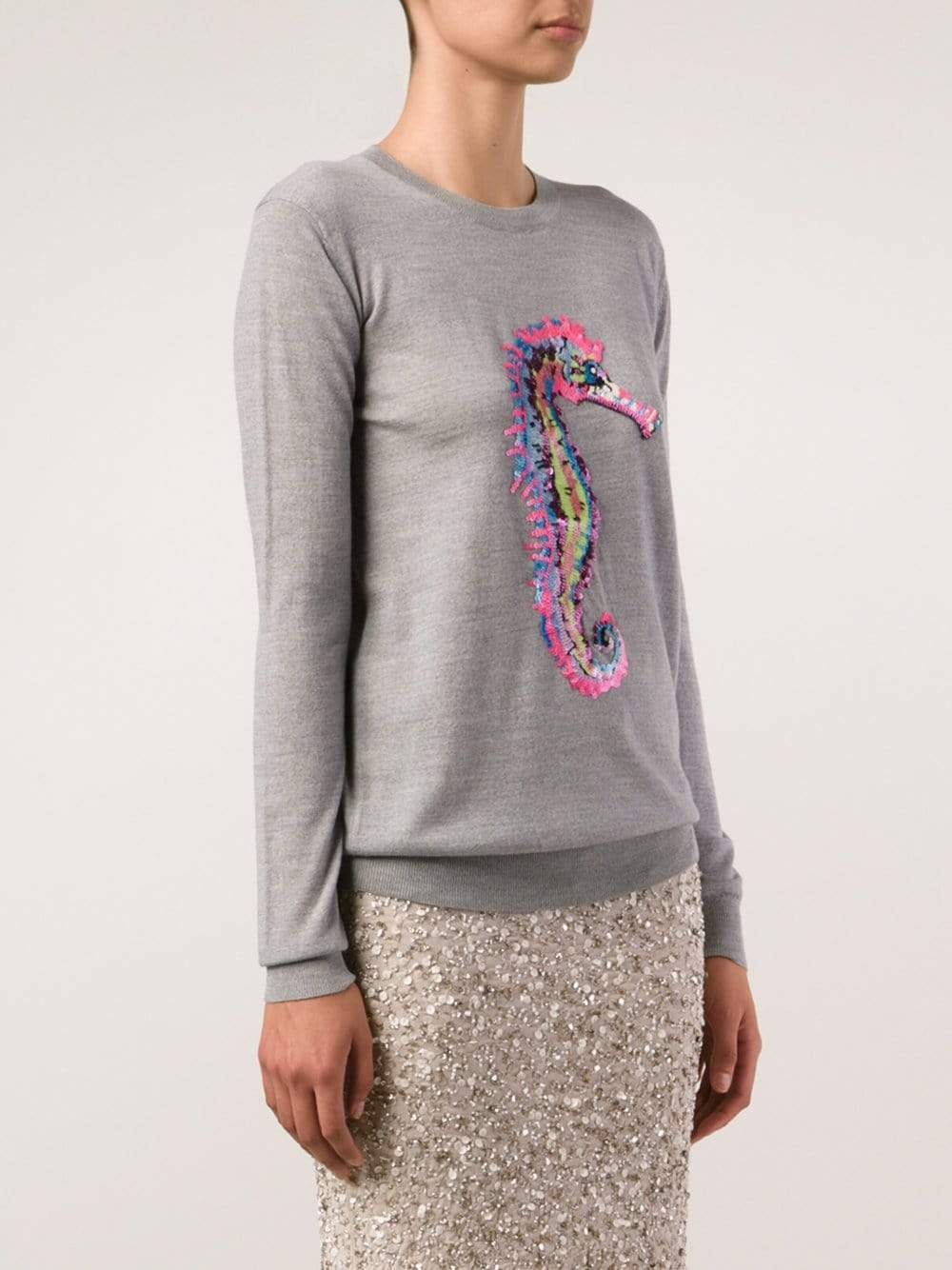MARKUS LUPFER-Sequin Seahorse Jumper-