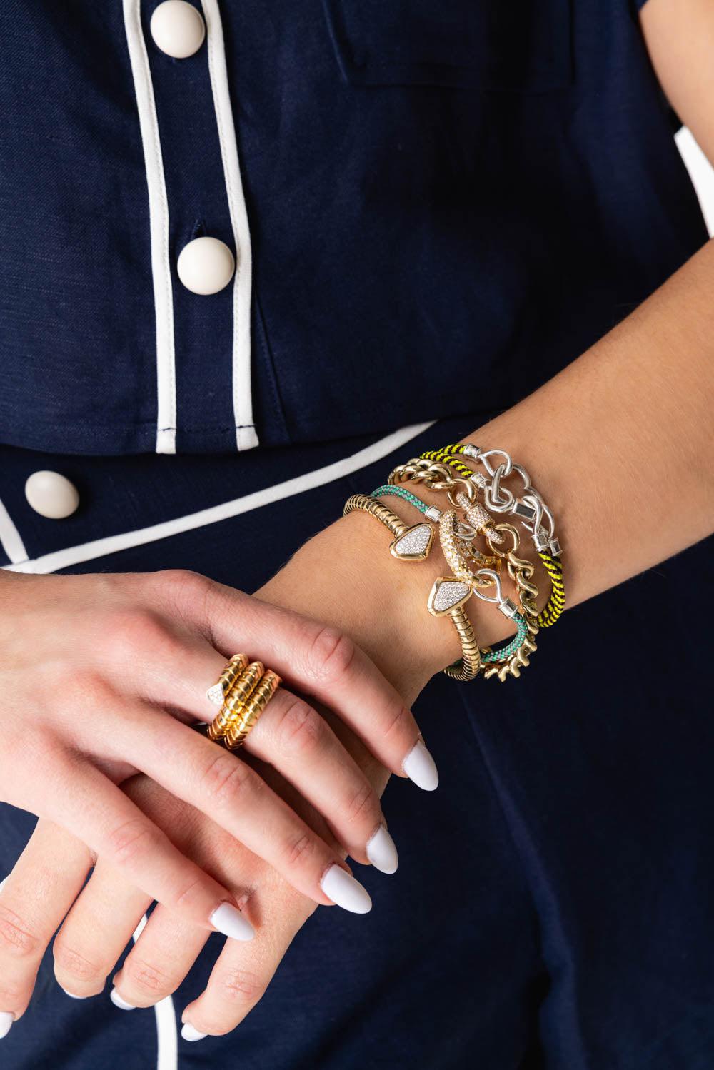 The String Project Bracelet - Bumblebee - Silver-SILVER-6-JEWELRYFINE JEWELBRACELET O-MARLA AARON