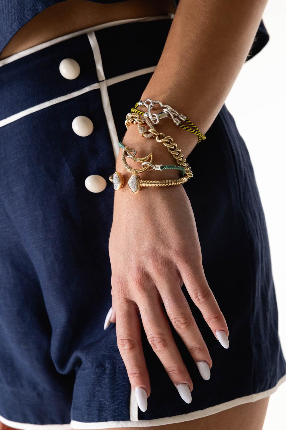 The String Project Bracelet - Bumblebee - Silver-SILVER-6-JEWELRYFINE JEWELBRACELET O-MARLA AARON