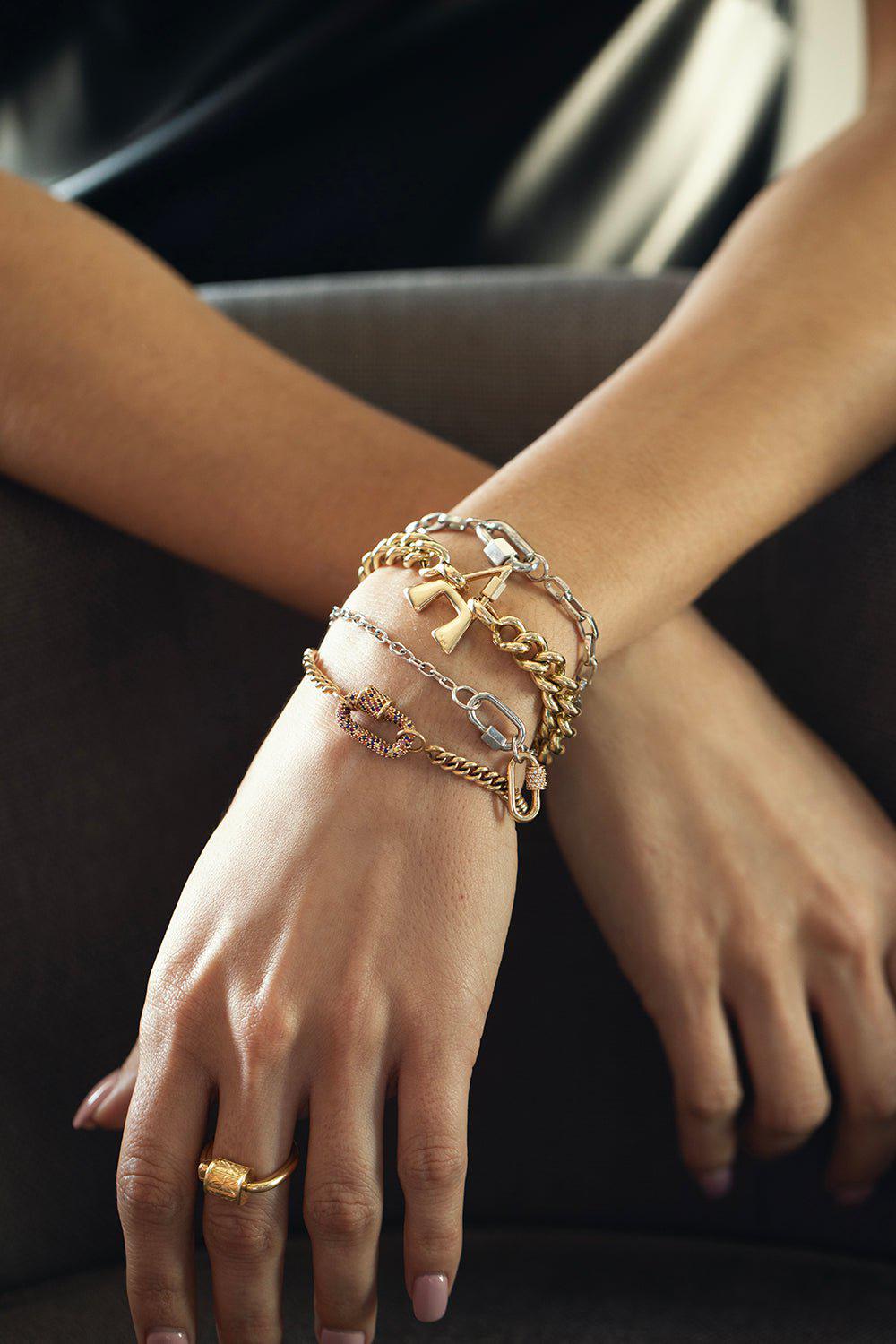 MARLA AARON-White Gold Handmade Biker Chain-WHITE GOLD