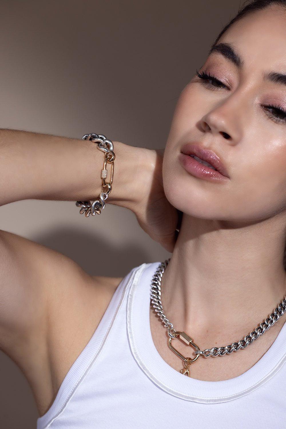 MARLA AARON-Mini Mega Curb Chain-SILVER