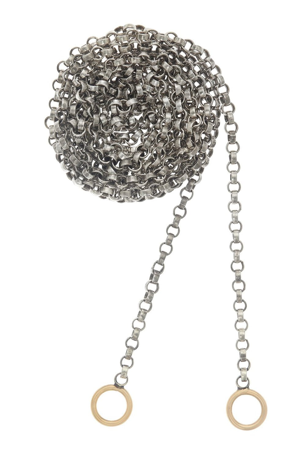 MARLA AARON-Three Loop Rolo Chain-SILVER