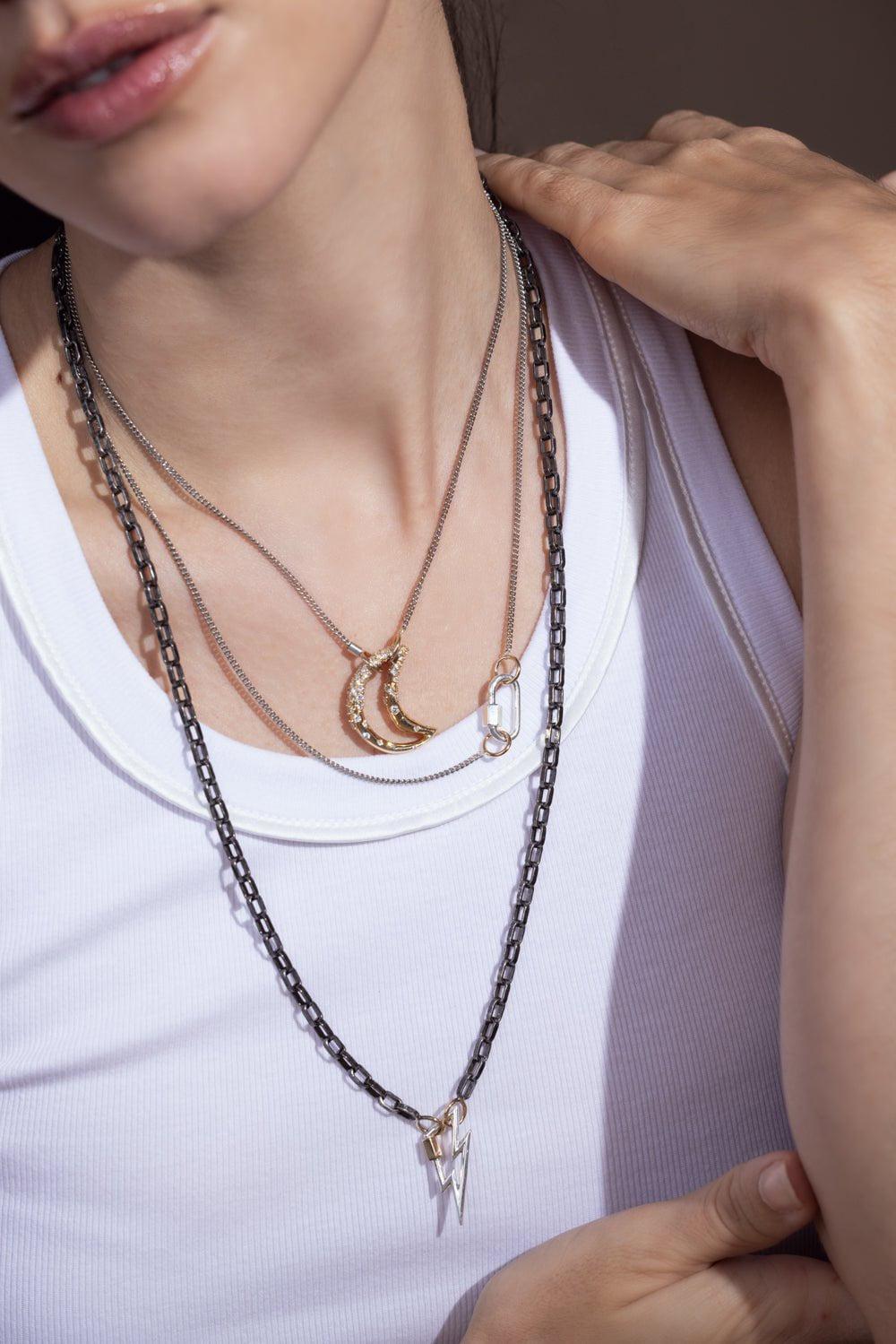 MARLA AARON-Fine Curb Chain - Silver-SILVER