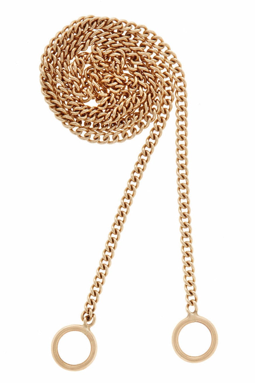 MARLA AARON-Fine Curb Chain in Gold Necklace - 18"-YELLOW GOLD