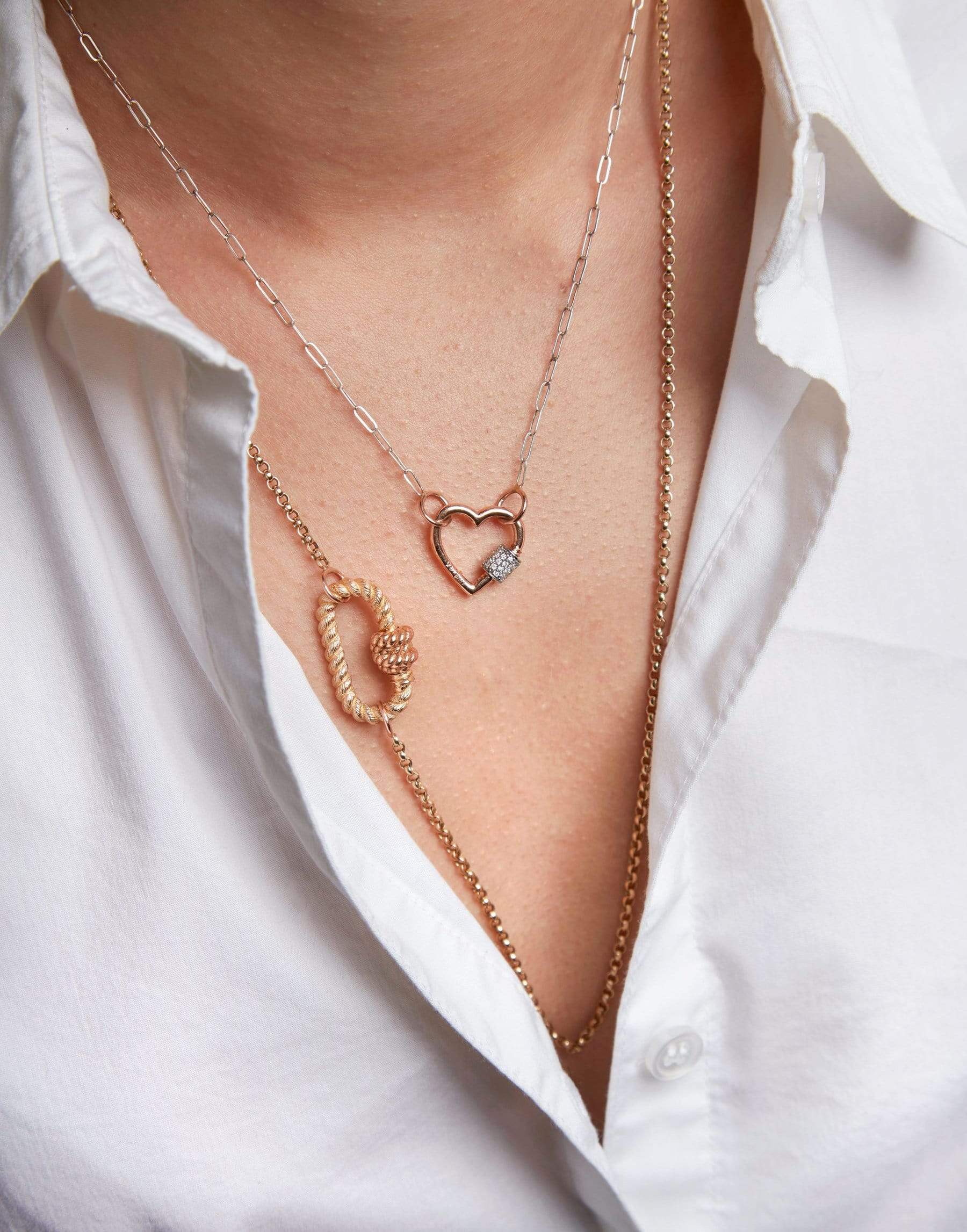 MARLA AARON-Squarelink Chain - 16in-YELLOW GOLD