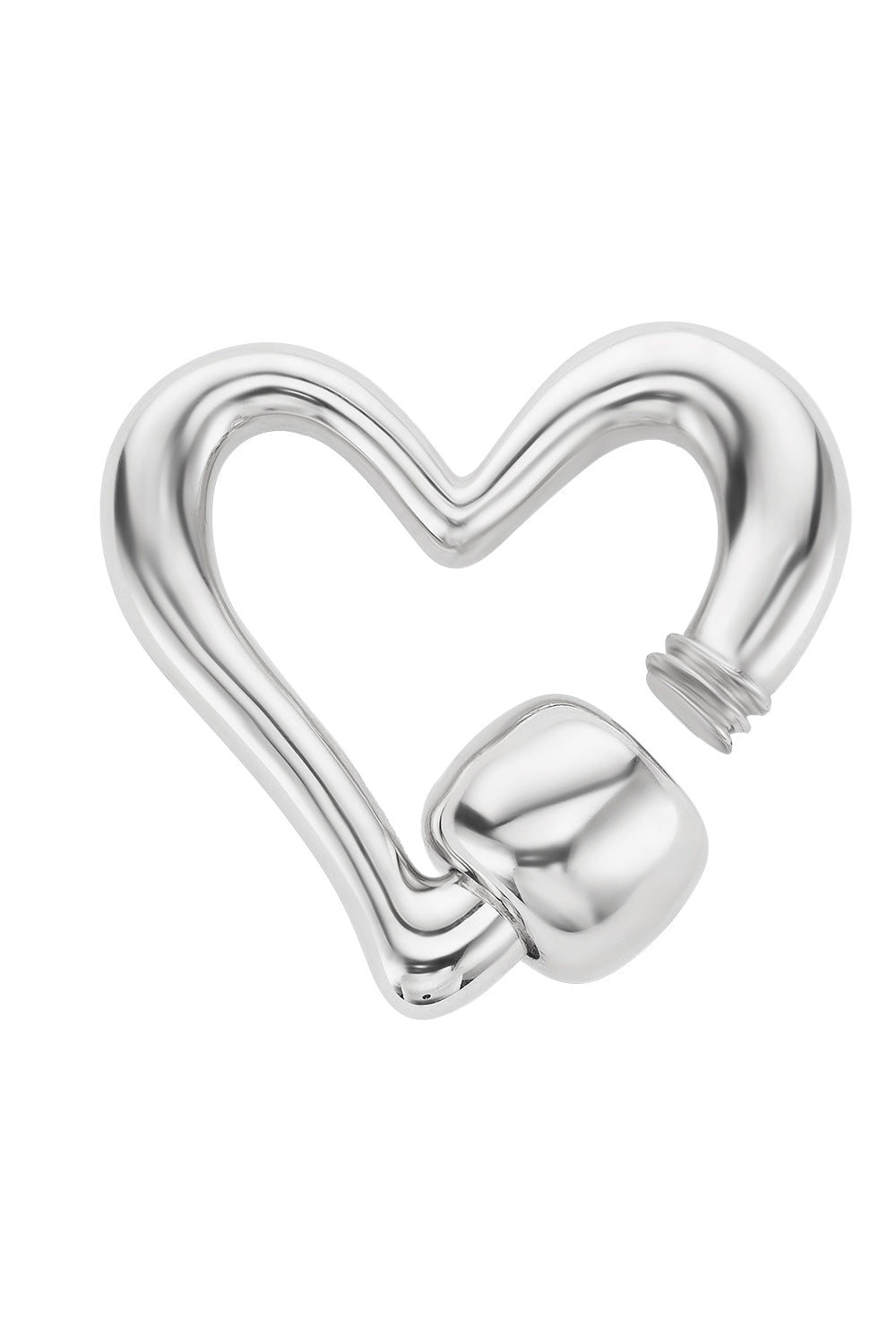 Freeform Heartlock - Silver-SILVER-JEWELRYFINE JEWELPENDANT-MARLA AARON