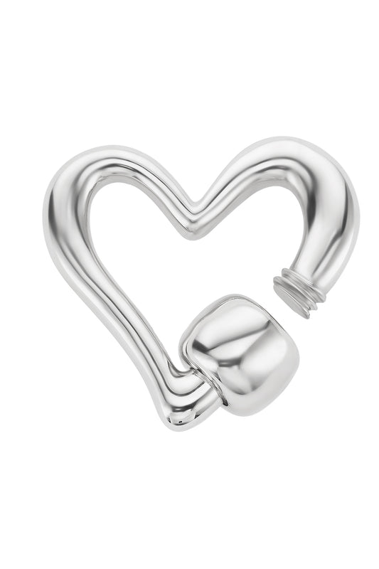 Freeform Heartlock - Silver-SILVER-JEWELRYFINE JEWELPENDANT-MARLA AARON