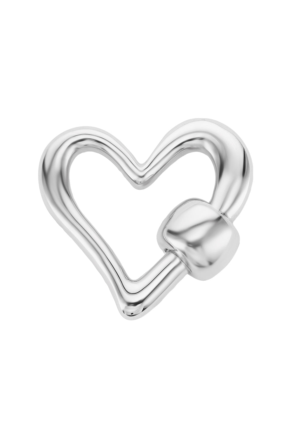 Freeform Heartlock - Silver-SILVER-JEWELRYFINE JEWELPENDANT-MARLA AARON