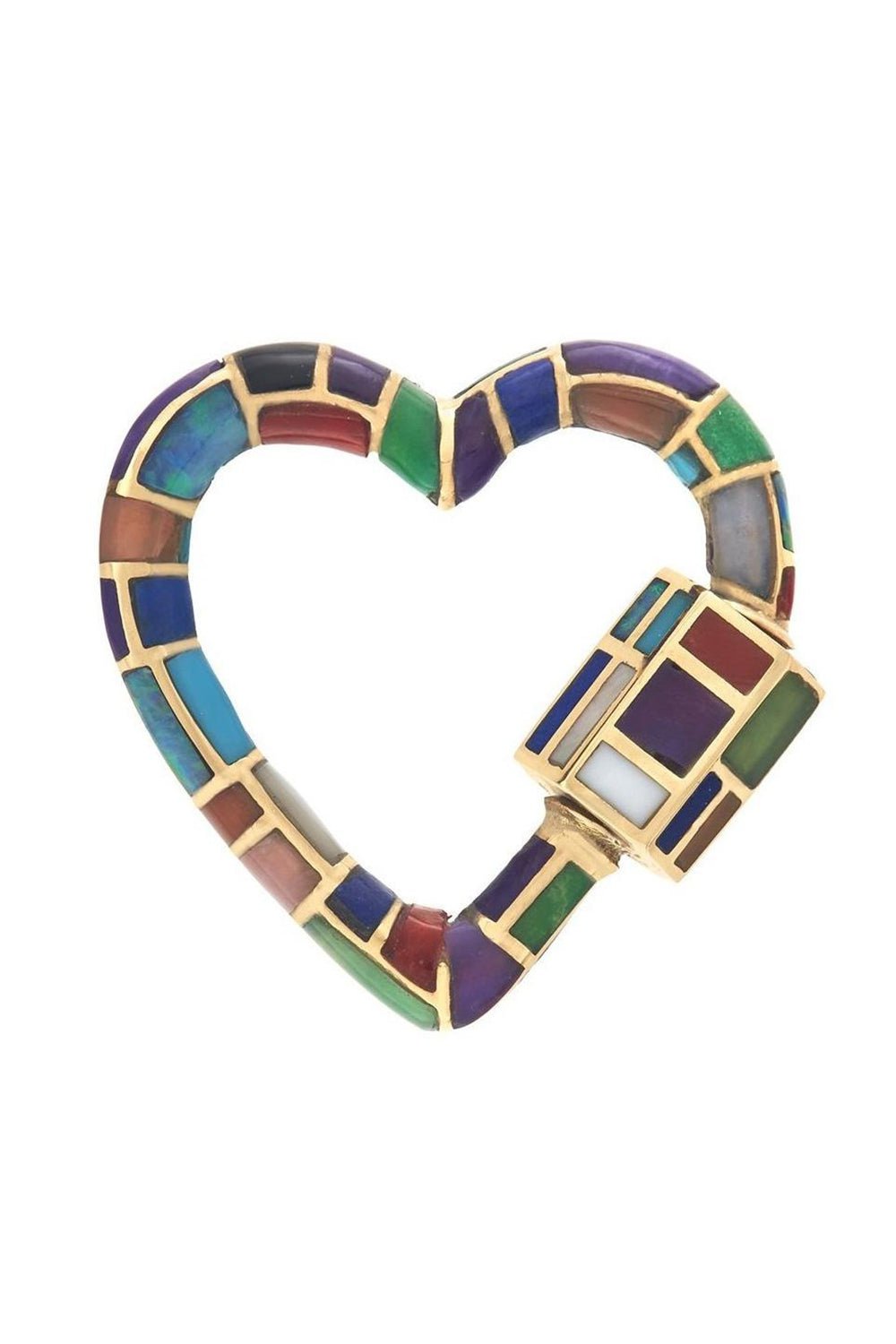 MARLA AARON-All Inlay Heartlock-YELLOW GOLD