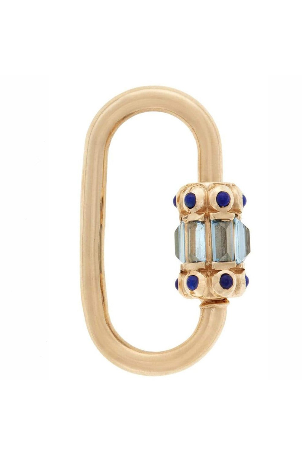 MARLA AARON-Aquamarine and Lapis Hateshepsut Lock-YELLOW GOLD