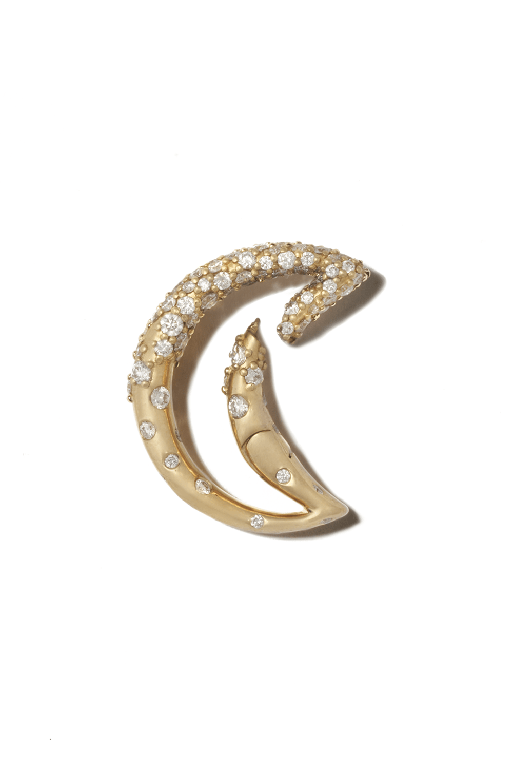 MARLA AARON-Diamond Dipped Moonlock-YELLOW GOLD