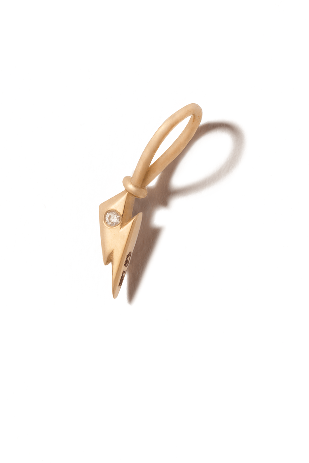 MARLA AARON-Itty Bitty Bolt Charm-YELLOW GOLD