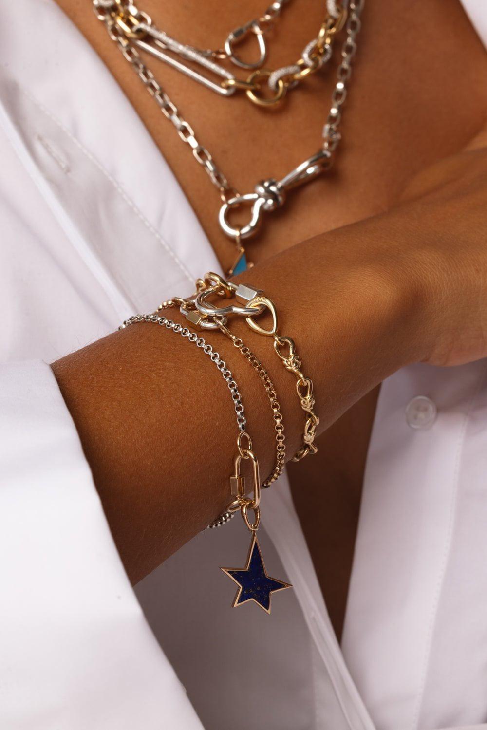 MARLA AARON-Lapis Star Charm-YELLOW GOLD