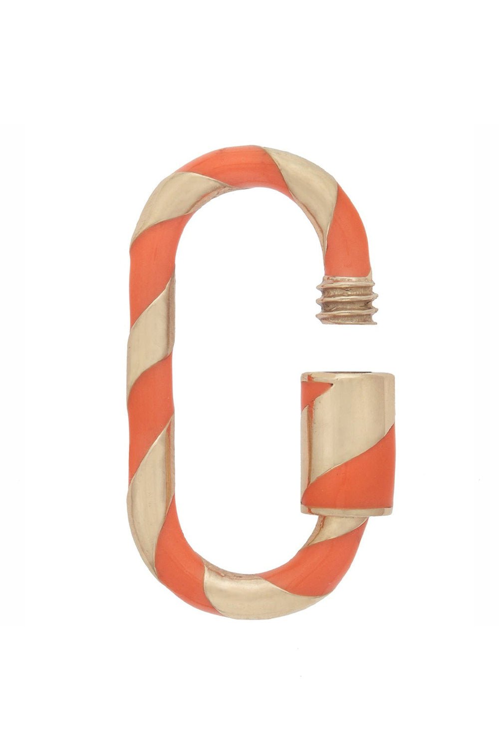 MARLA AARON-Medium Lock with Tacky Enamel-YELLOW GOLD