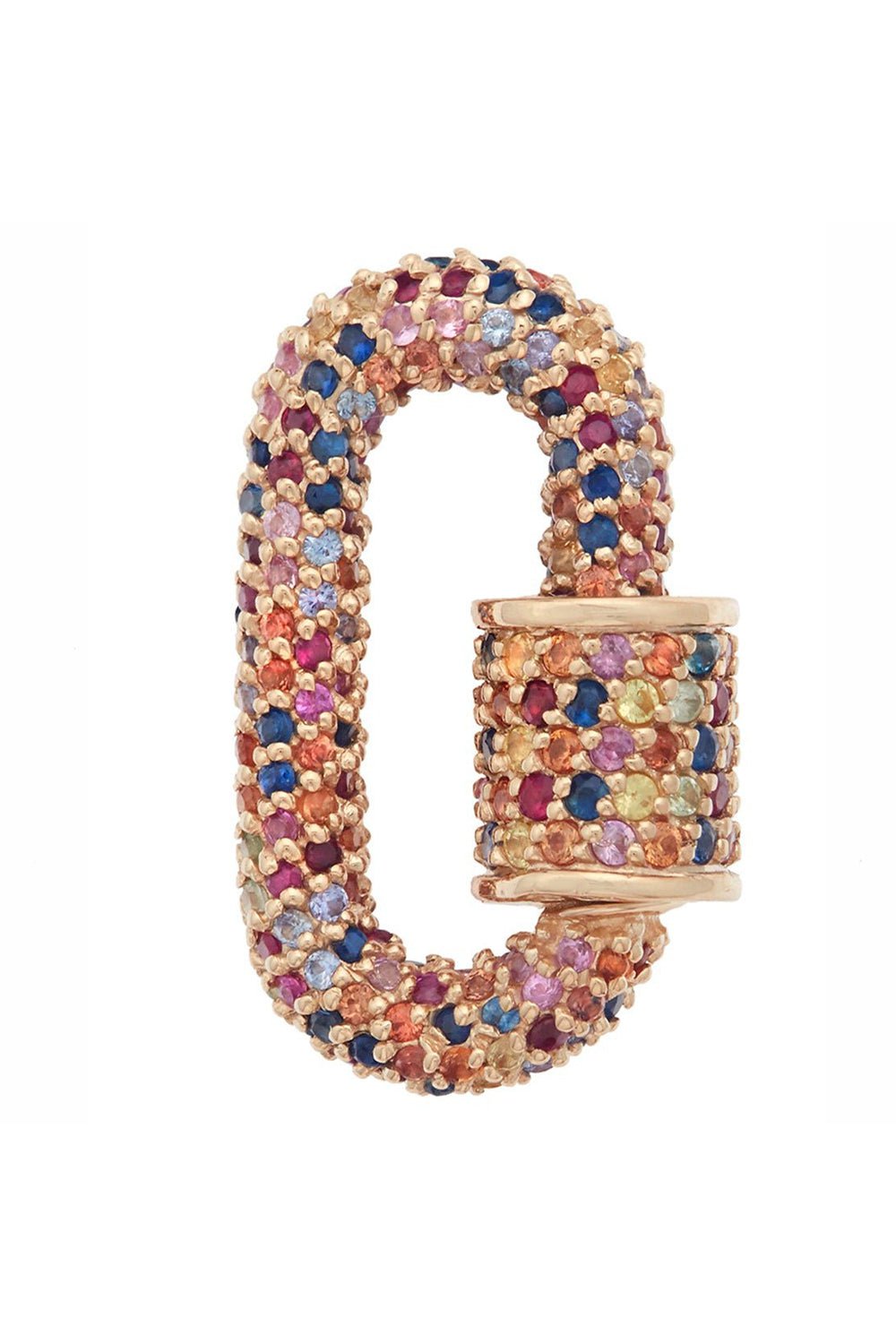 MARLA AARON-Mixed Sapphire Chubby Lock-YELLOW GOLD