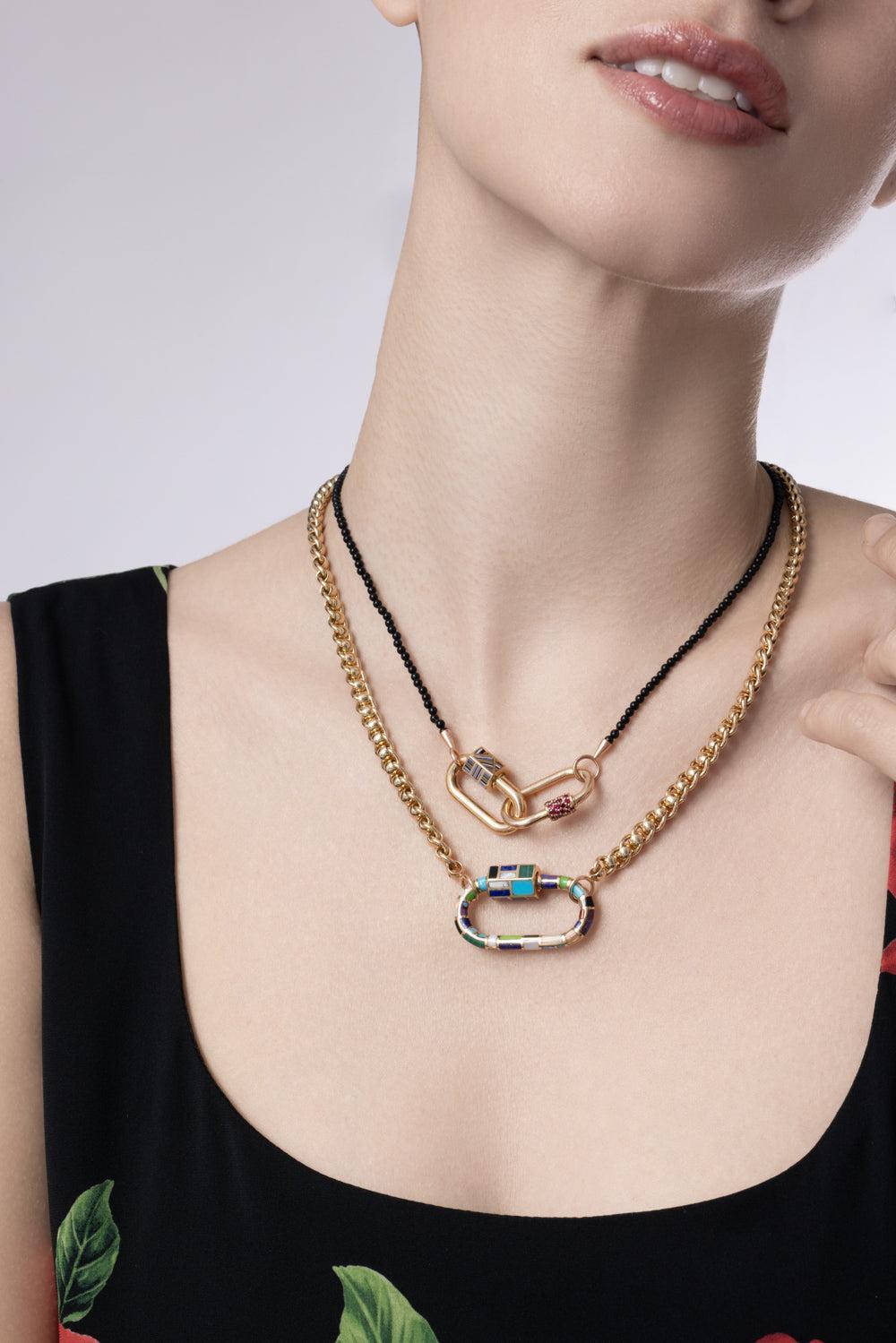 Opal Lapis Pearl Linda Lock-YELLOW GOLD-JEWELRYFINE JEWELPENDANT-MARLA AARON