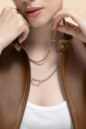 Ruby Stoned Medium Lock-YELLOW GOLD-JEWELRYFINE JEWELPENDANT-MARLA AARON