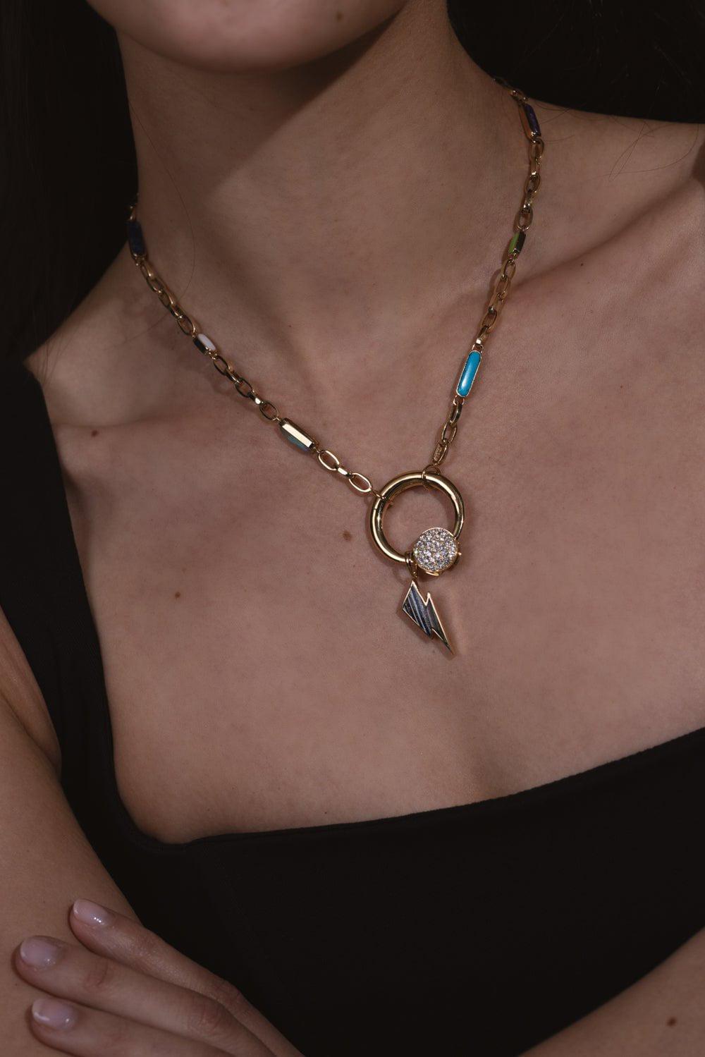 MARLA AARON-Stoned Musgrave Lock-YELLOW GOLD