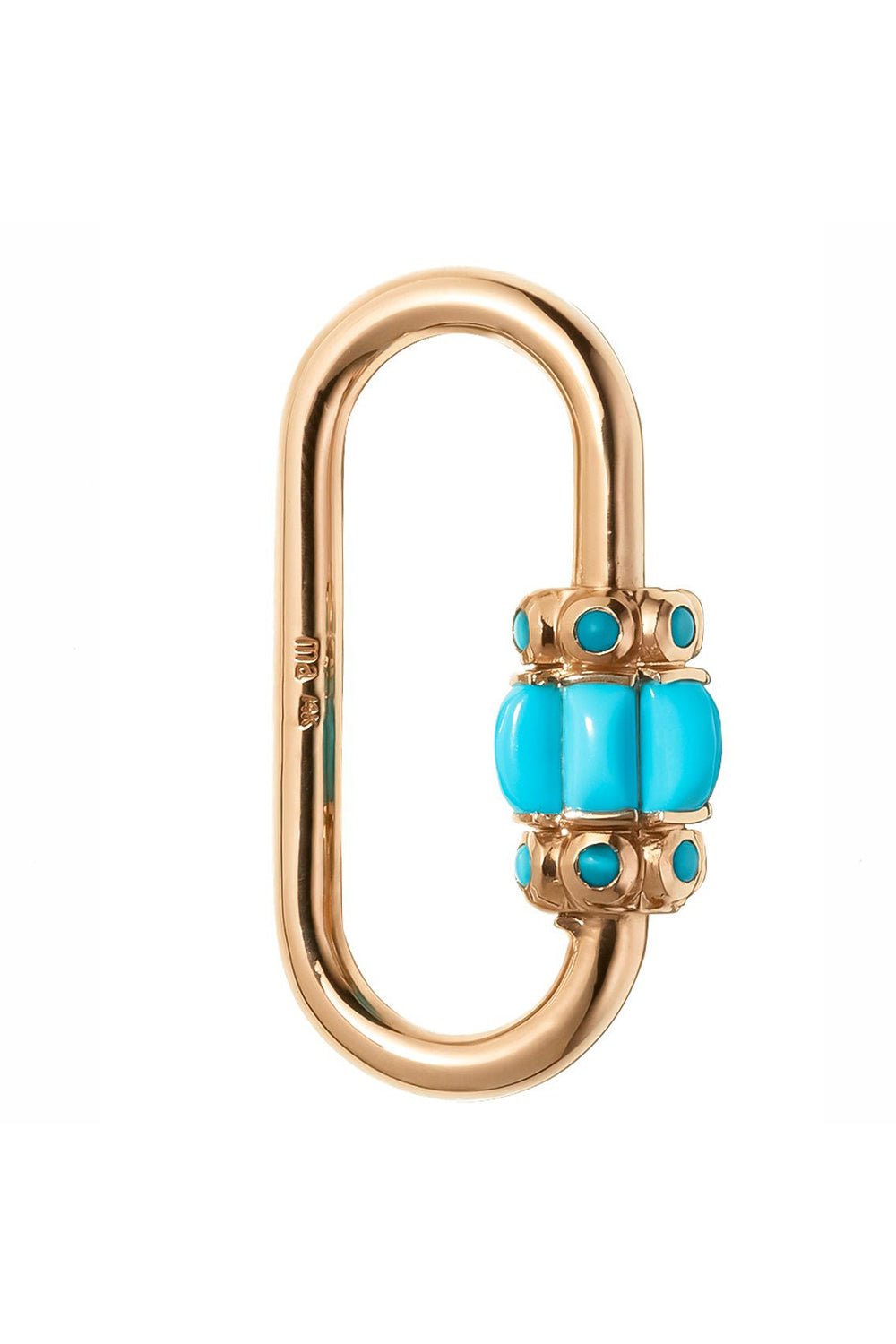 MARLA AARON-Turquoise Hatschepsut Lock-YELLOW GOLD