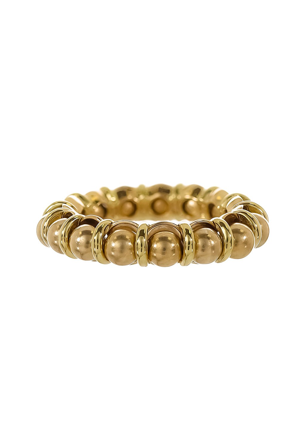 MARLA AARON-Rolling Sphere Ring-YELLOW GOLD
