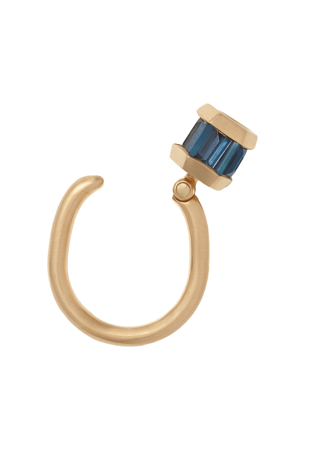 Total Baguette Trundle Lock Ring-YELLOW GOLD-6-JEWELRYFINE JEWELRING-MARLA AARON