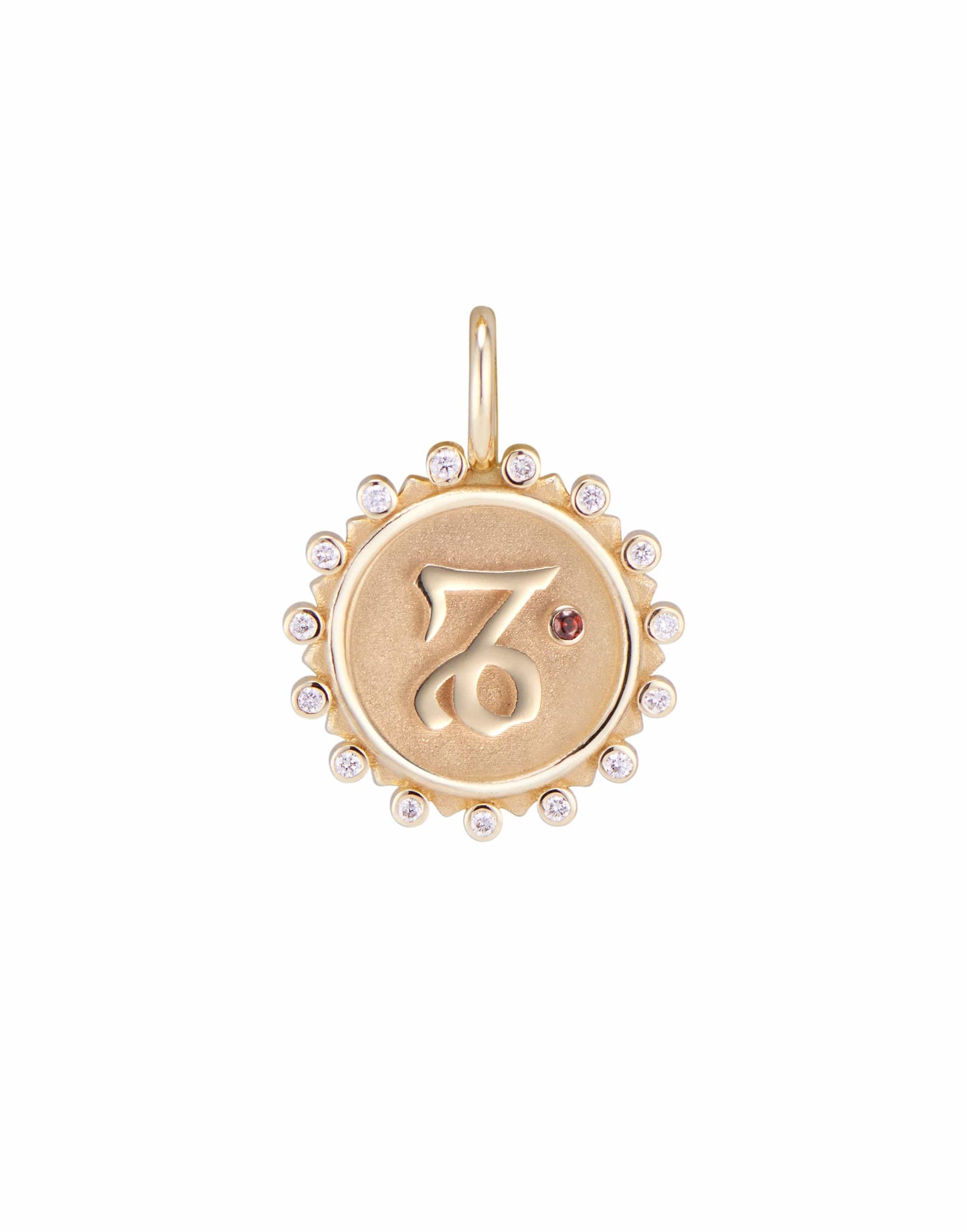 MARLO LAZ-Capricorn Diamond Charm-YELLOW GOLD