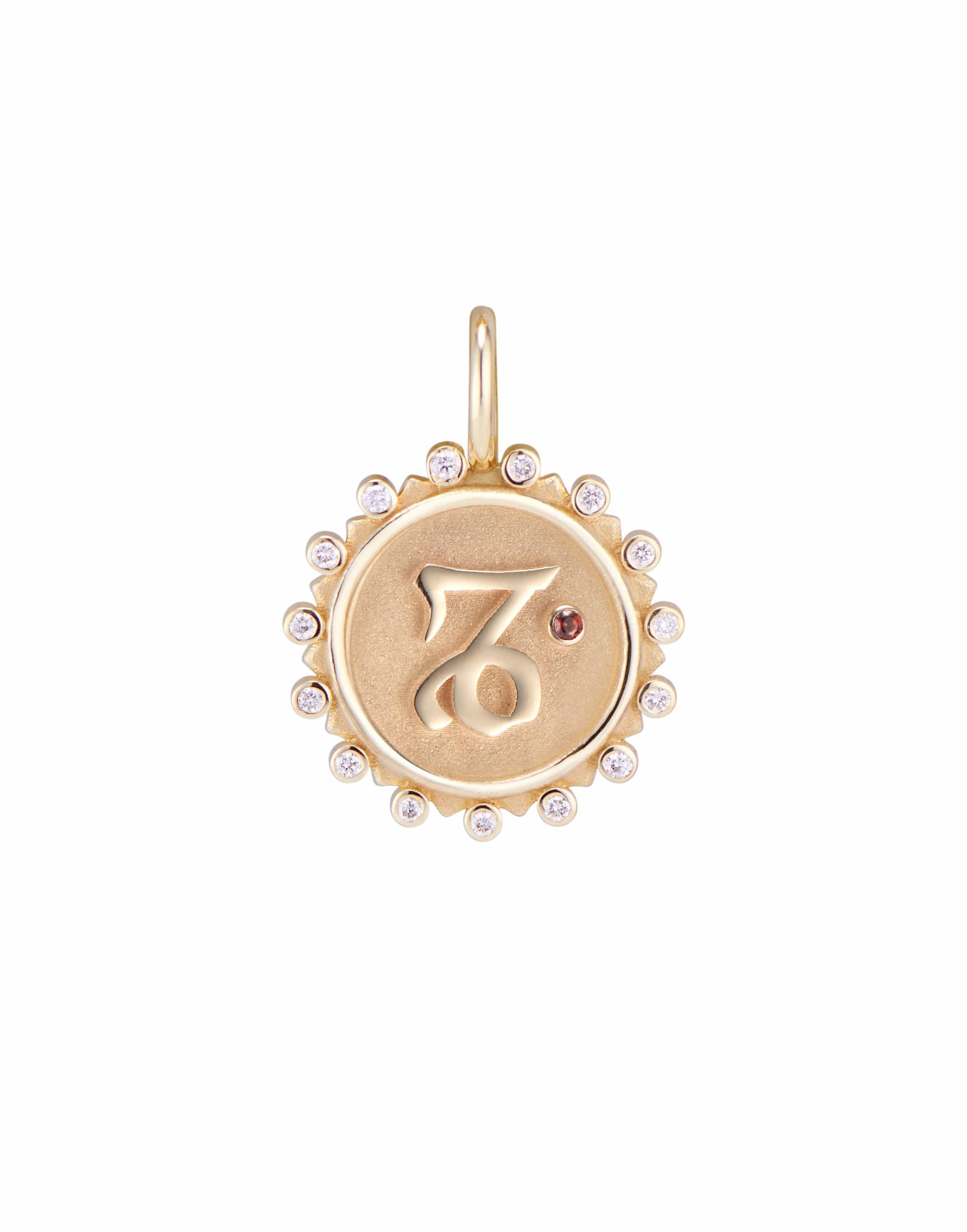 MARLO LAZ-Capricorn Diamond Charm-YELLOW GOLD