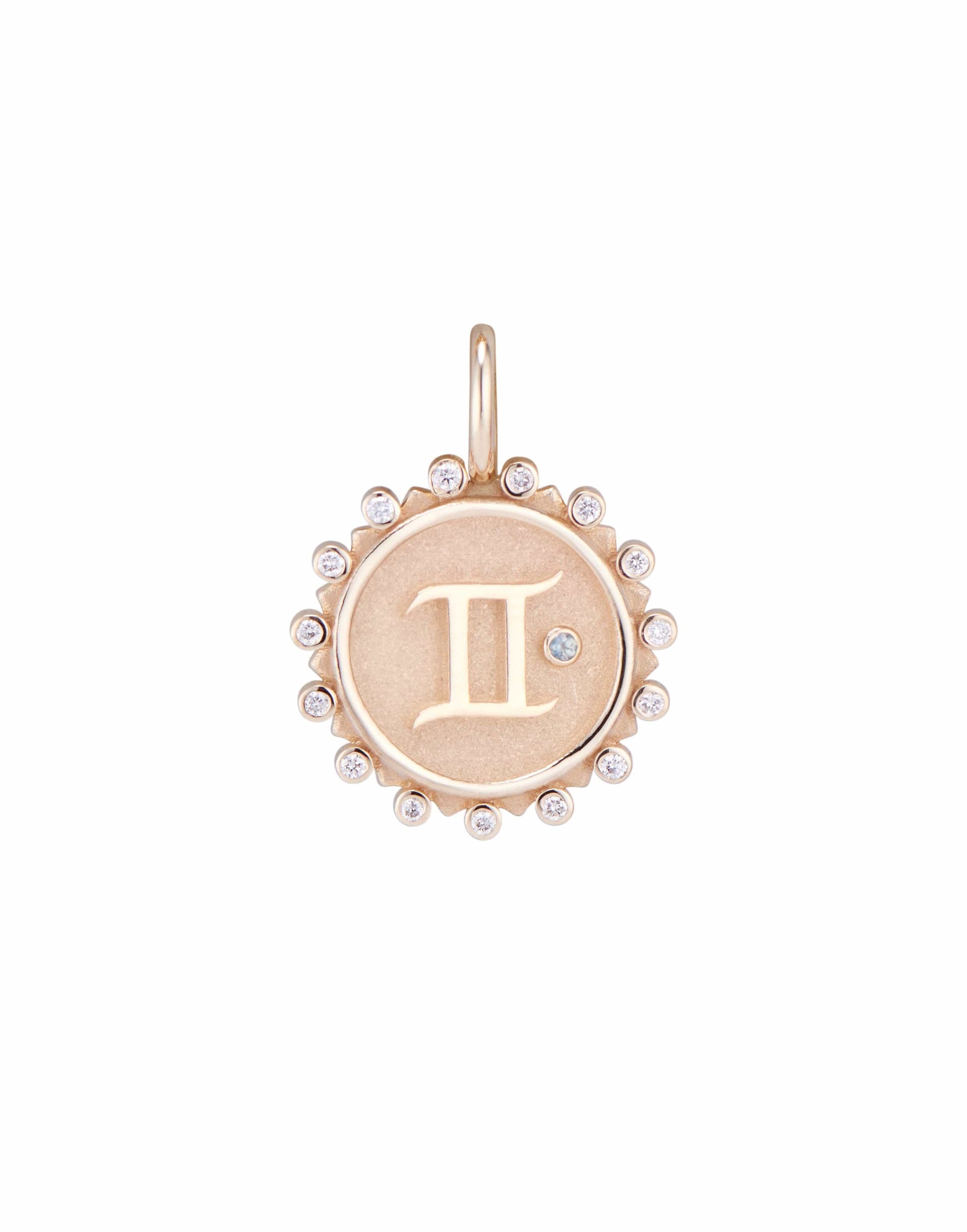 MARLO LAZ-Gemini Diamond Charm-YELLOW GOLD