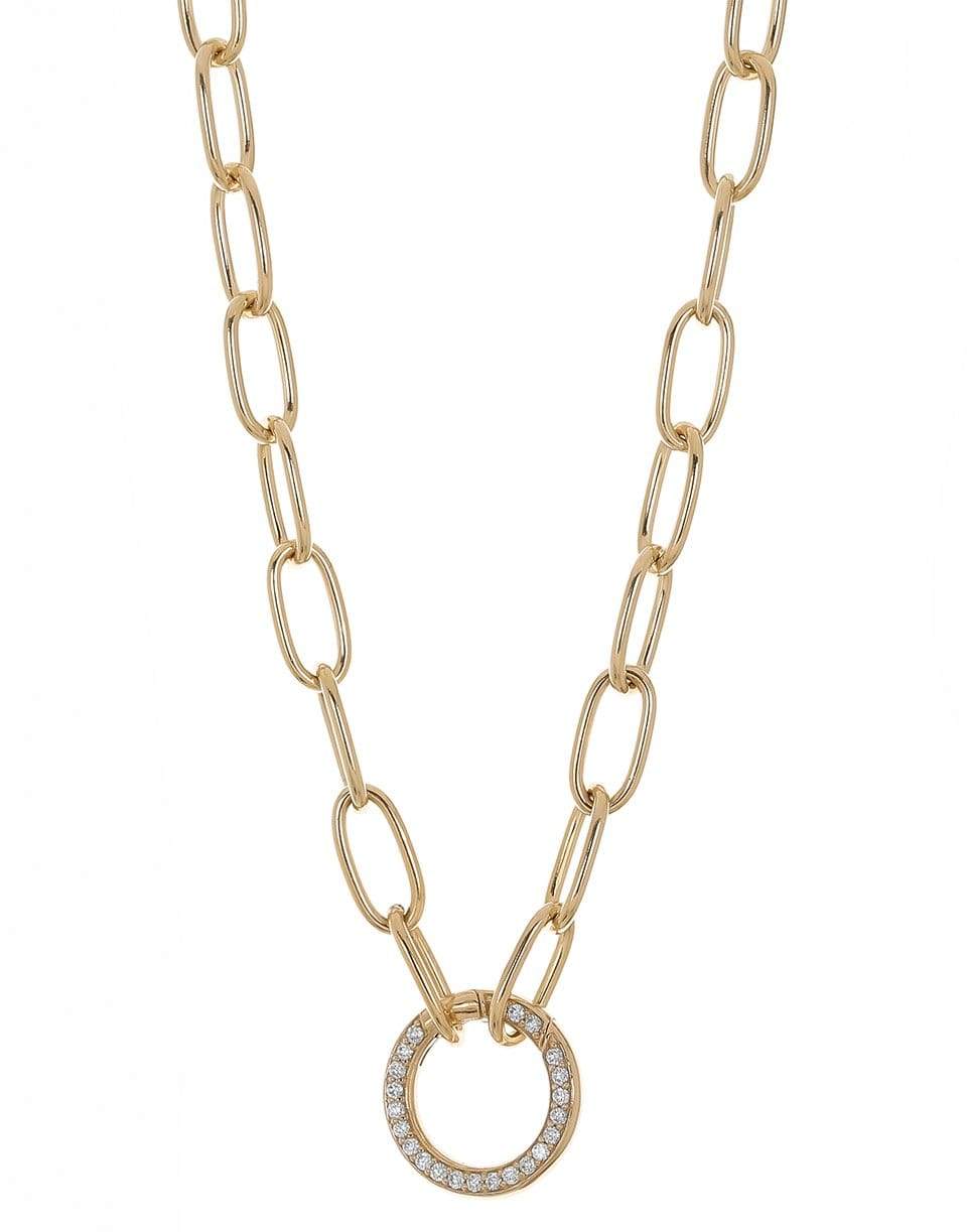 MARLO LAZ-Sardinia Pave Clasp Chain-YELLOW GOLD