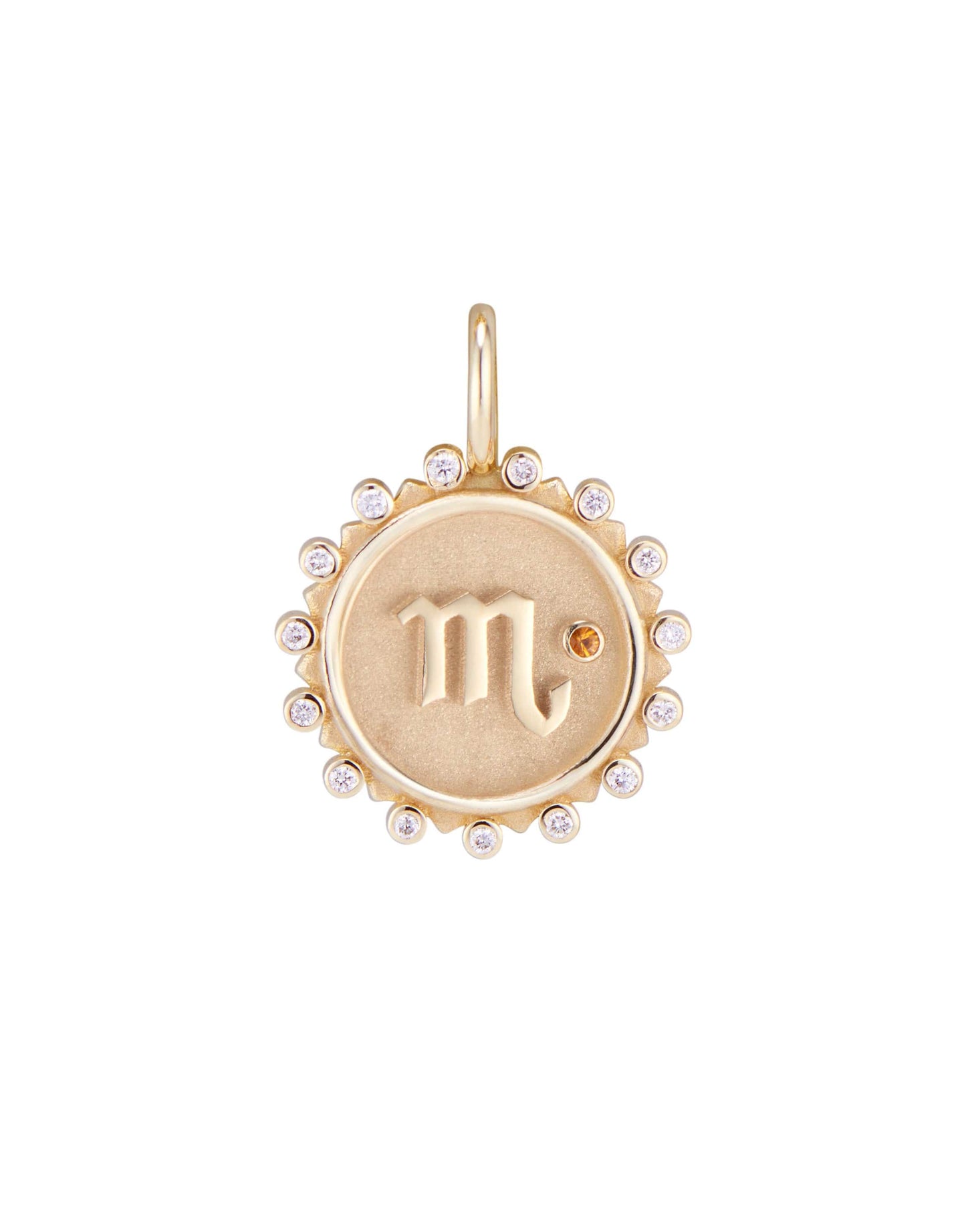 MARLO LAZ-Scorpio Diamond Charm-YELLOW GOLD