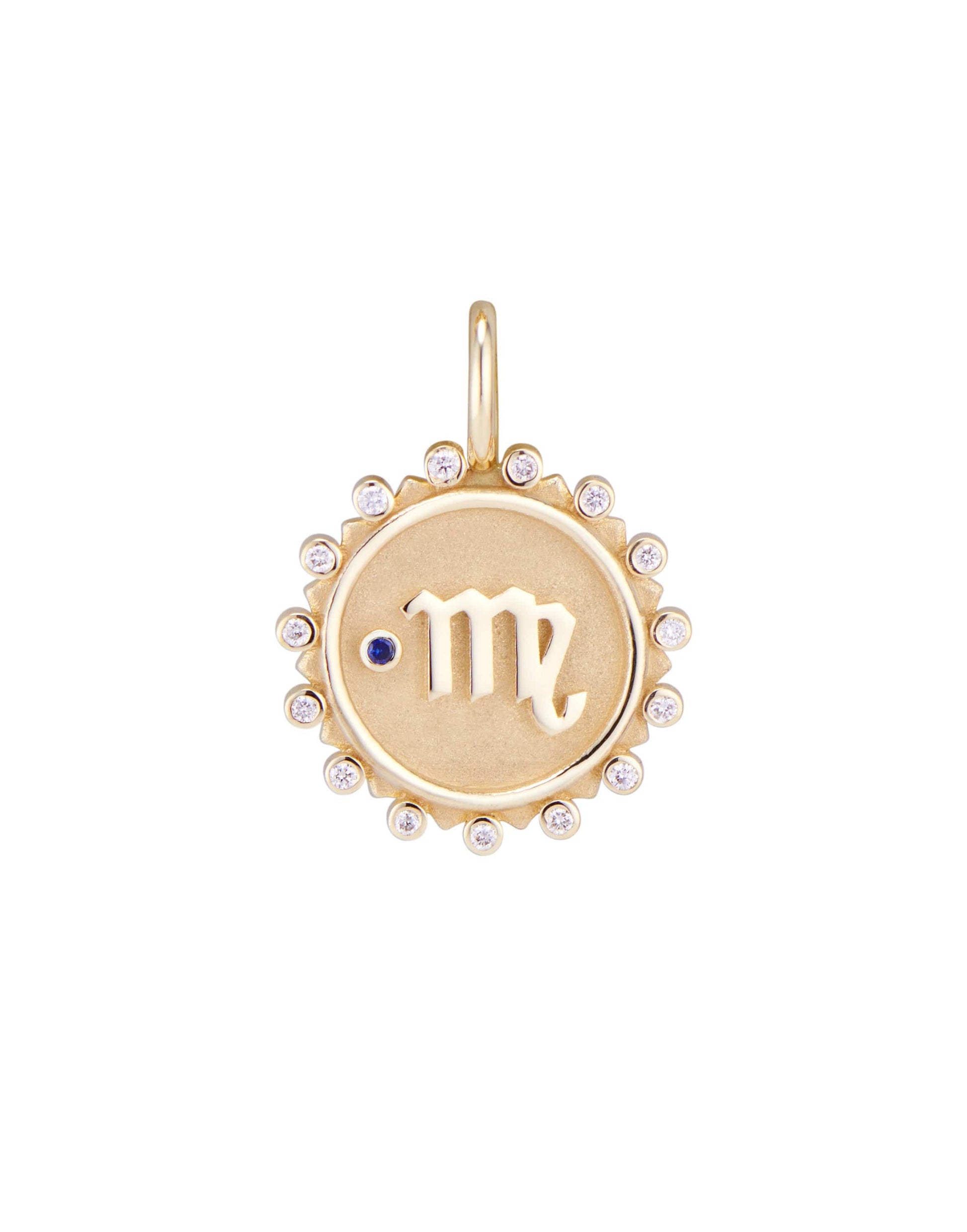 MARLO LAZ-Virgo Diamond Charm-YELLOW GOLD
