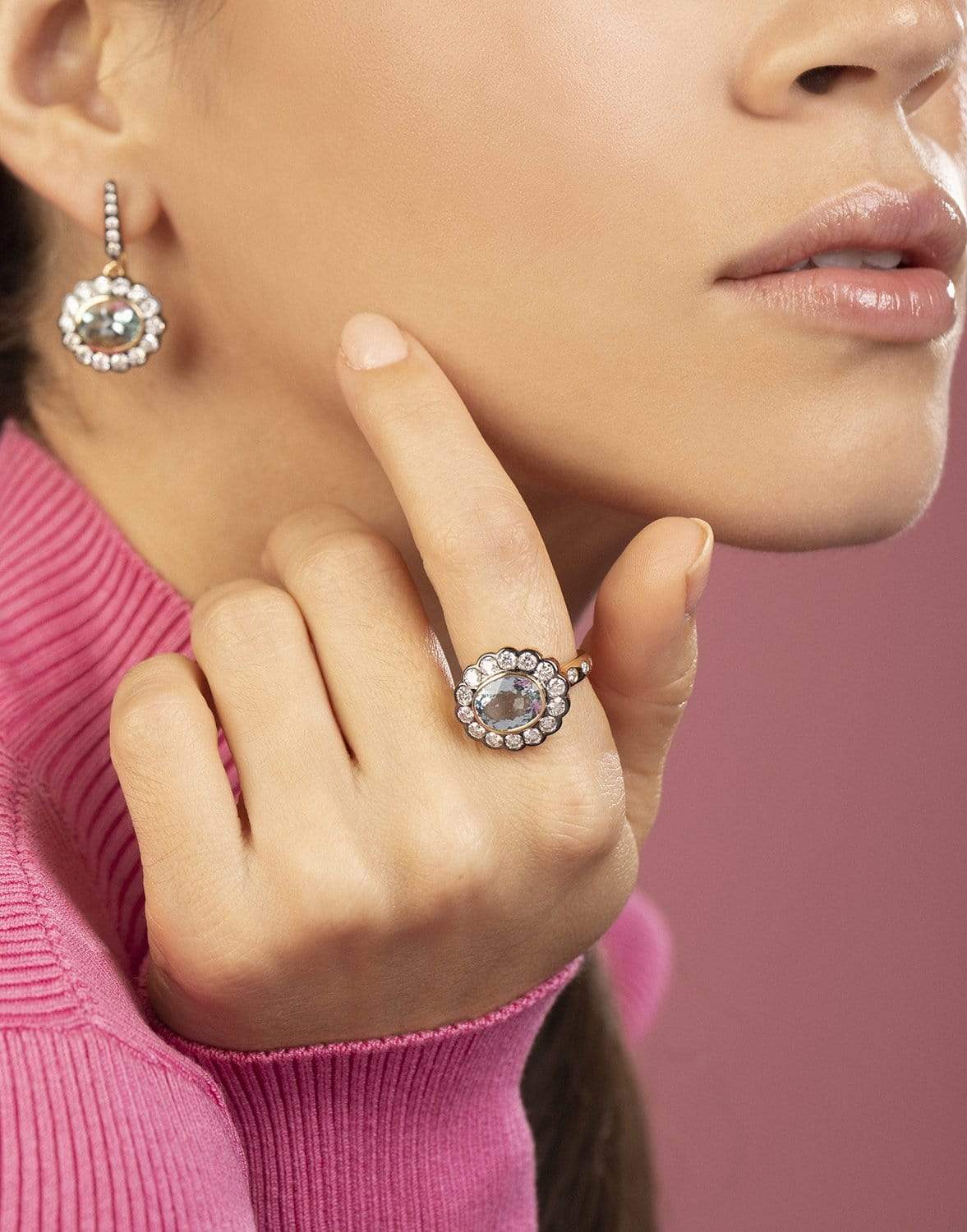 MARLO LAZ-Alexandra Aquamarine Ring-YELLOW GOLD