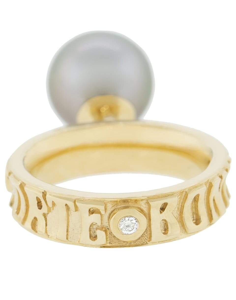 MARLO LAZ-Dancing Tahitian Pearl Ring Wide-YELLOW GOLD