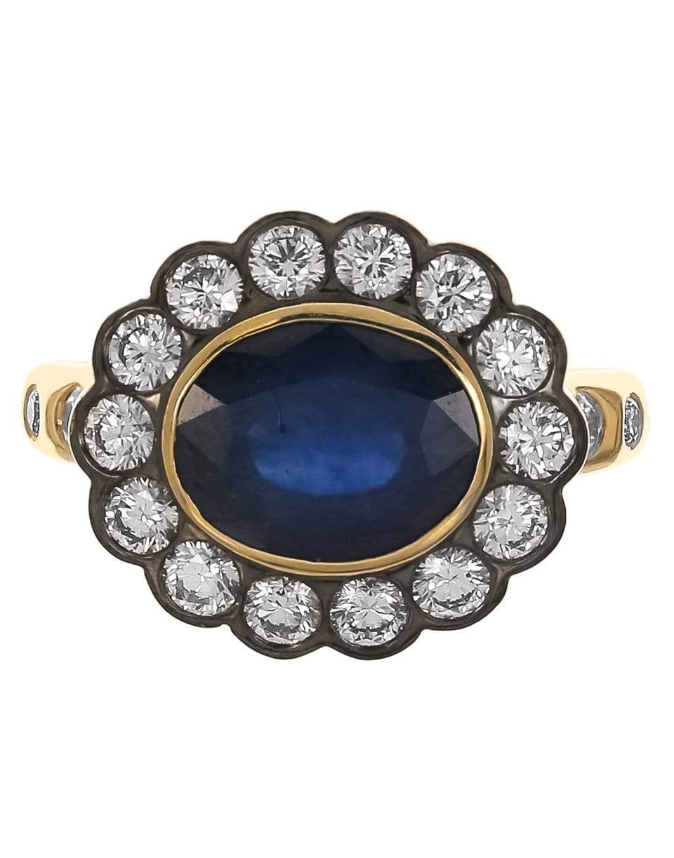 MARLO LAZ-Alexandra Blue Sapphire Ring-YELLOW GOLD