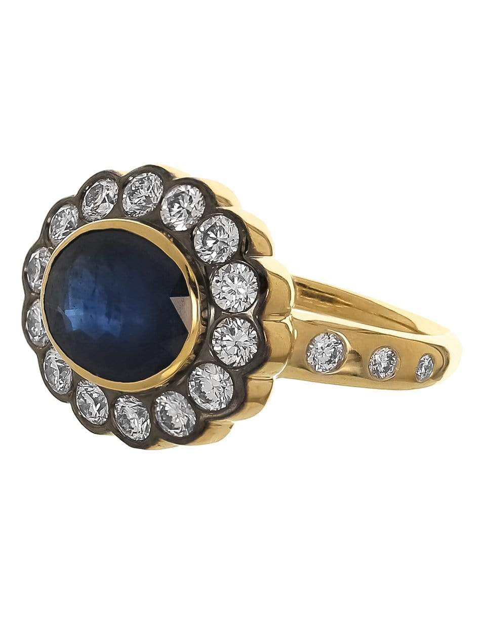 MARLO LAZ-Alexandra Blue Sapphire Ring-YELLOW GOLD
