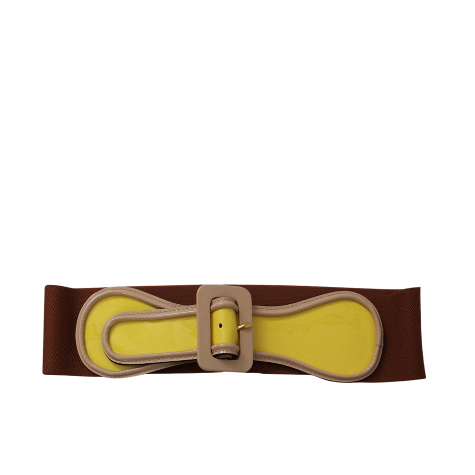 MARNI-Patent Leather Stretch Belt-