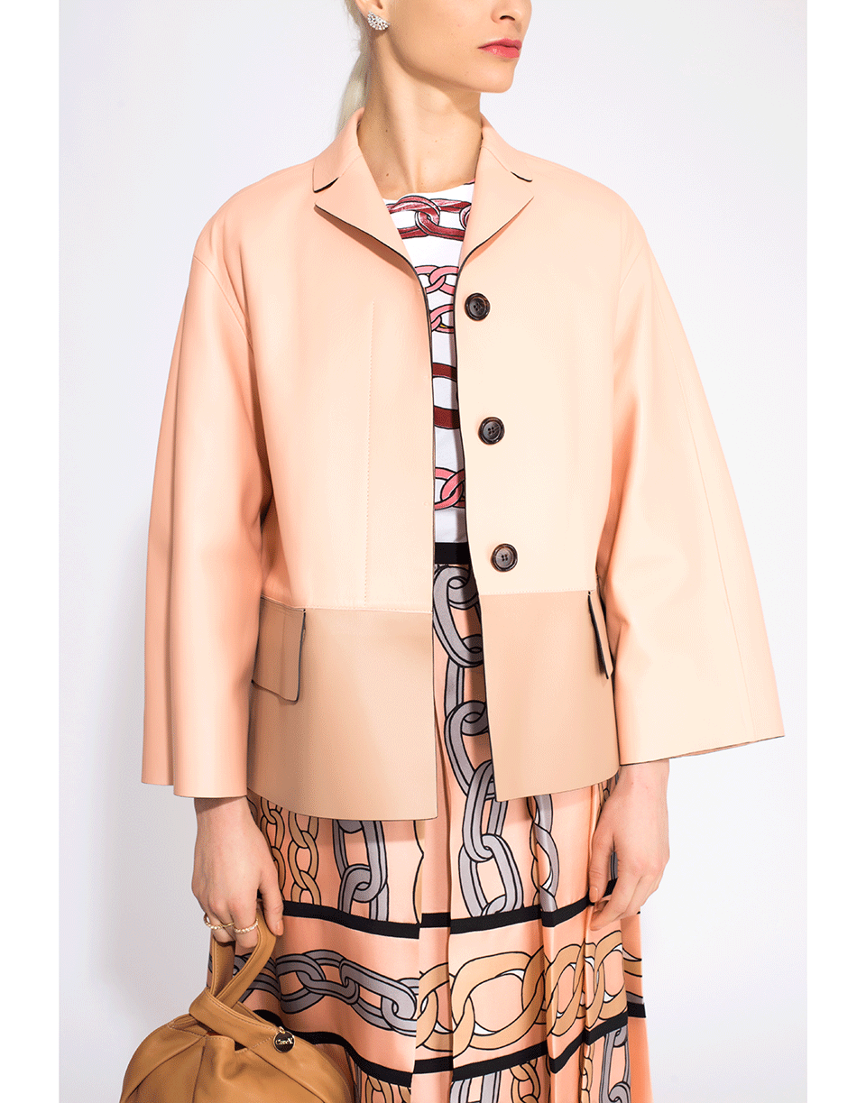 MARNI-Two Tone Leather Jacket-