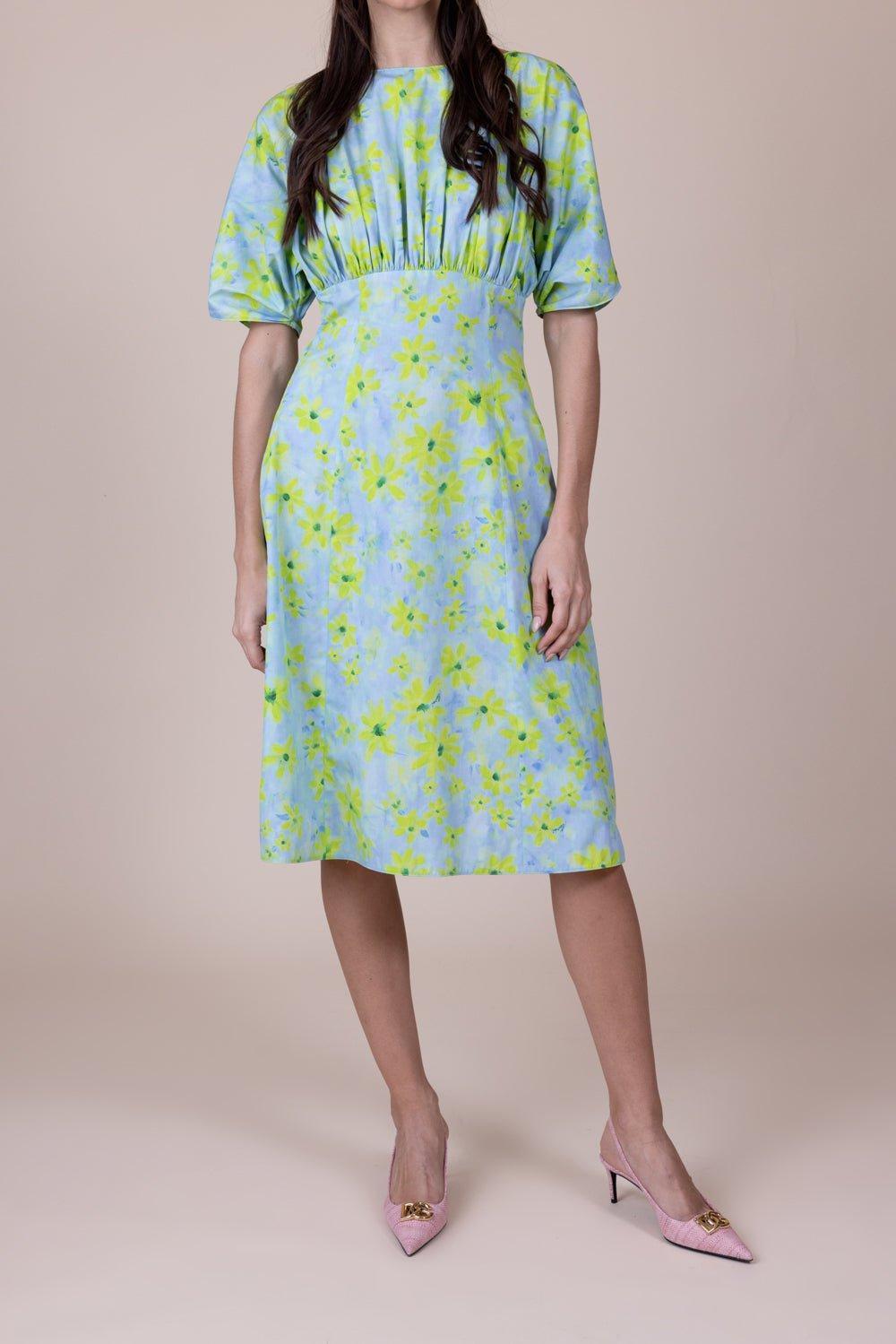 MARNI-Gathered Midi Dress-