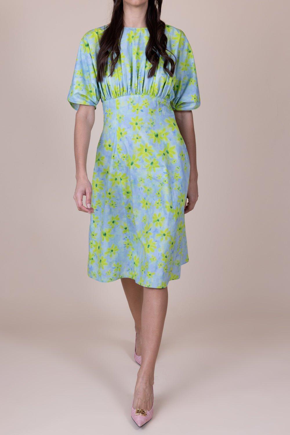 MARNI-Gathered Midi Dress-