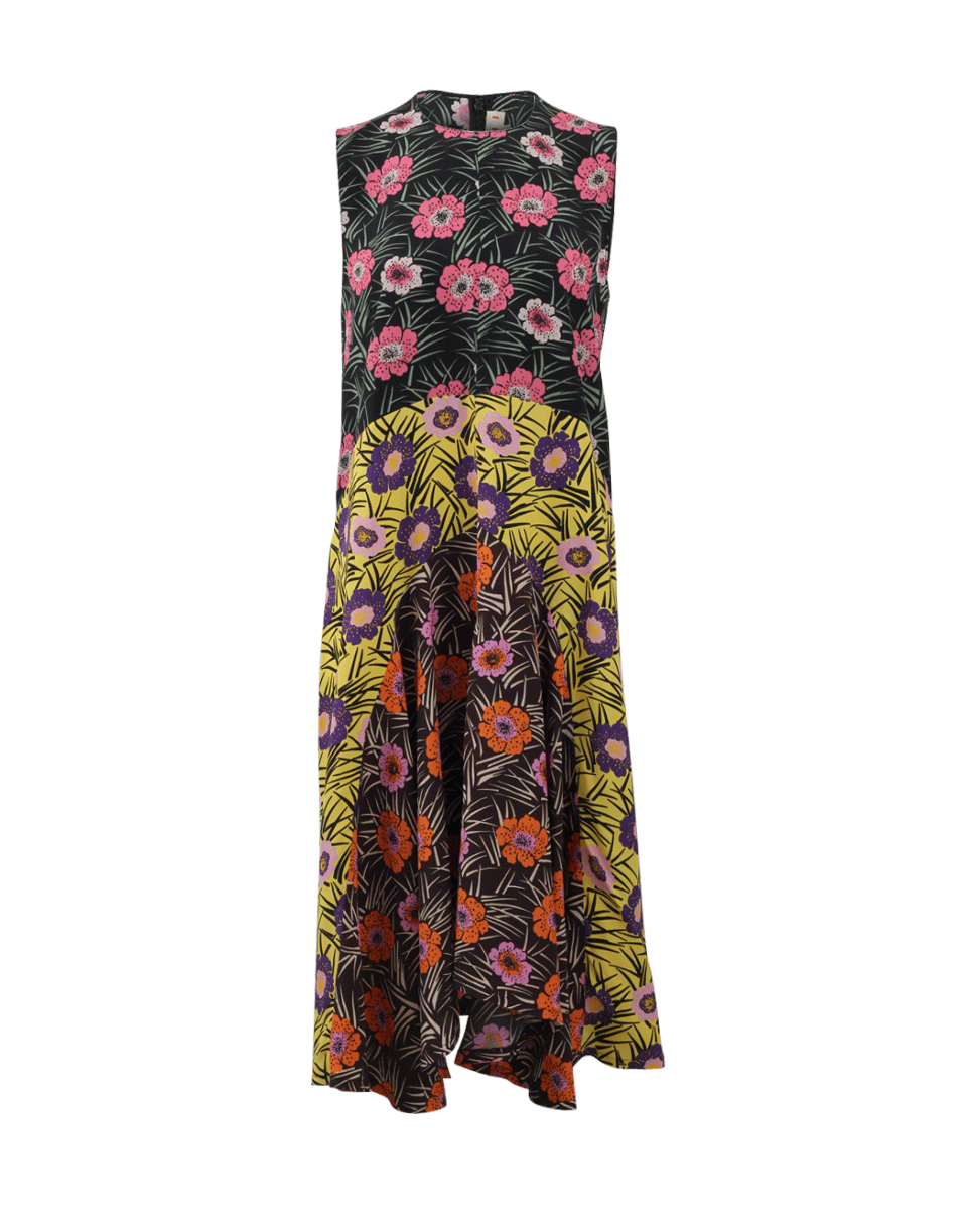 MARNI-Seamed Floral Print Dress-