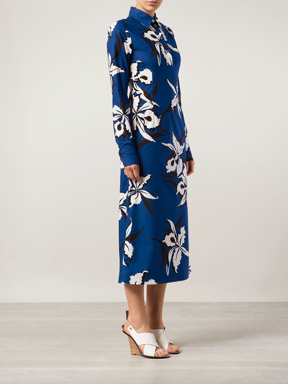 MARNI-Long Henley Shirt Dress-