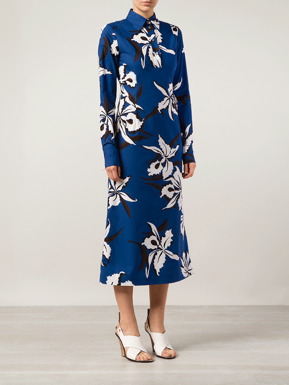 MARNI-Long Henley Shirt Dress-