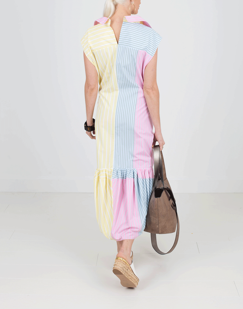 MARNI-Multi Stripe Asymmetrical Dress-