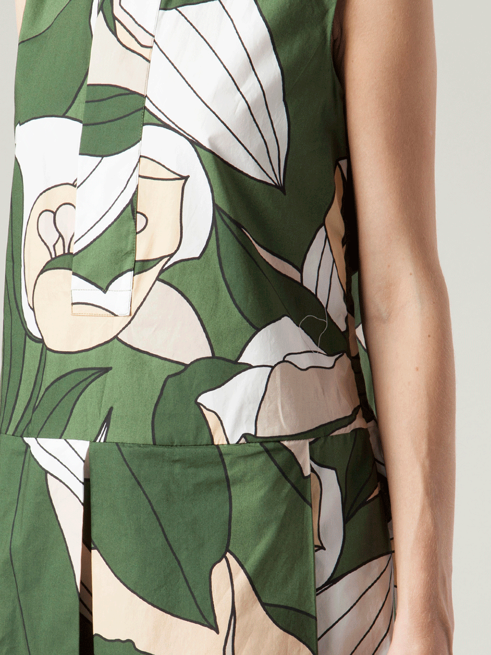 MARNI-Sleeveless Henley Shirt Dress-
