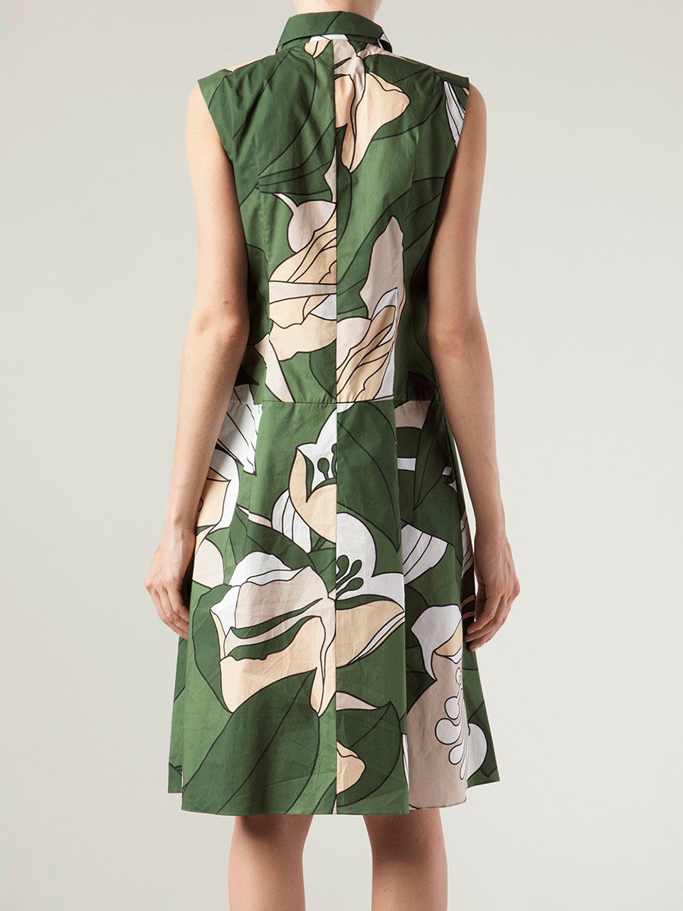 MARNI-Sleeveless Henley Shirt Dress-