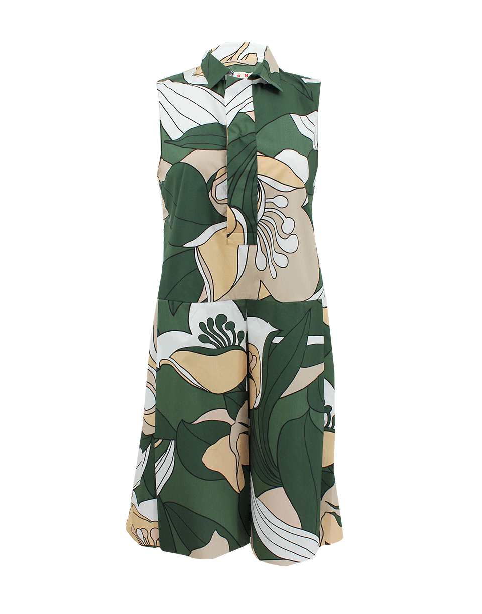 MARNI-Sleeveless Henley Shirt Dress-