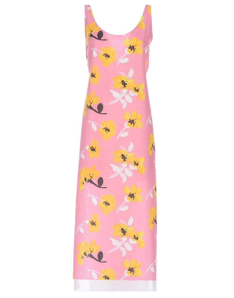 MARNI-Pink Sleeveless Floral Dress-