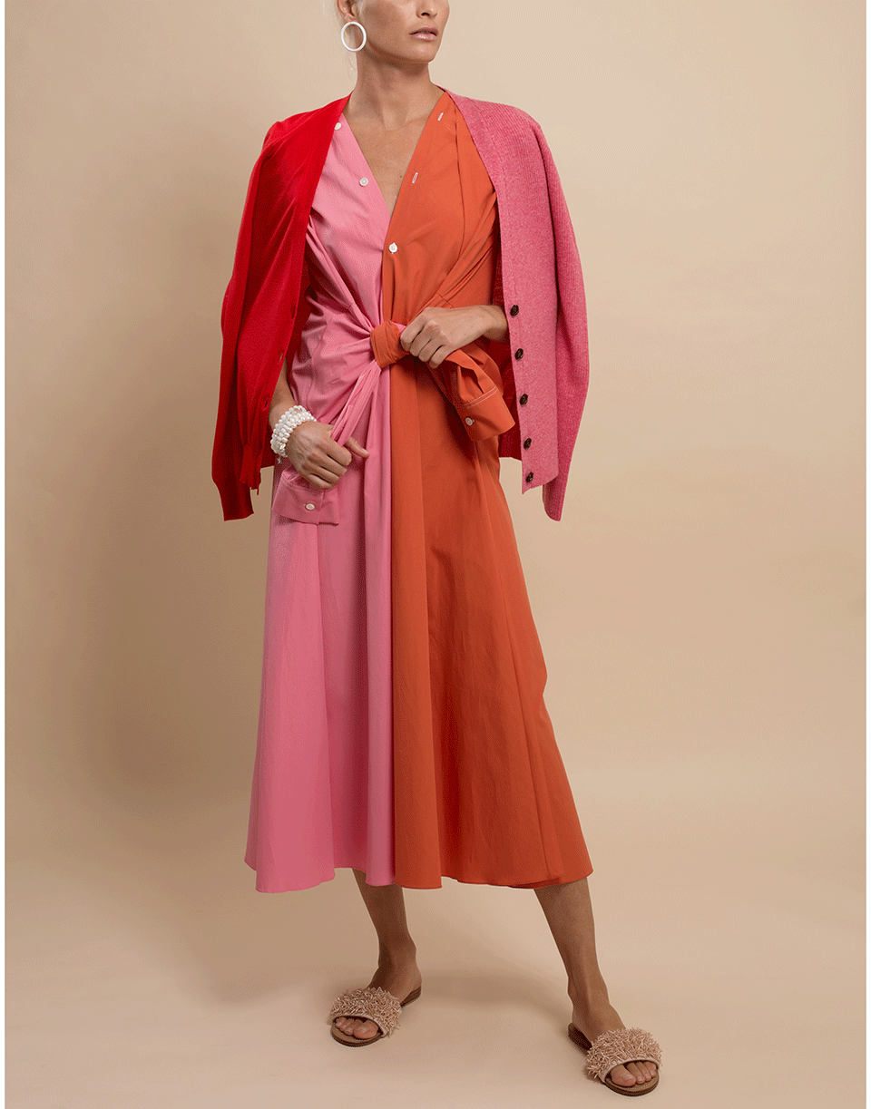 MARNI-Sleeveless Two Tone Shirt Dress-
