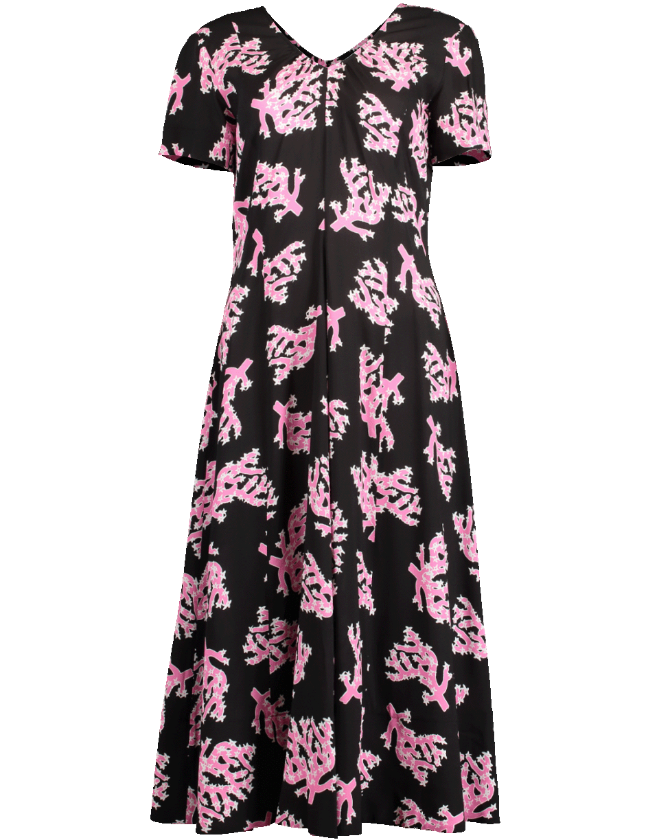 MARNI-Pink Coral Print Dress-